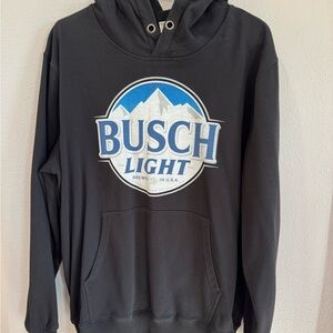 Black Busch Light Hoodie for Men